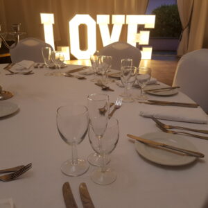 South West Letter Lights at Elfordleigh Weddings